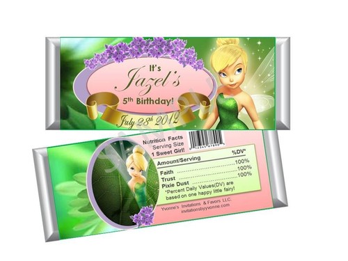 Tinkerbell candy bar wrappers - candy,