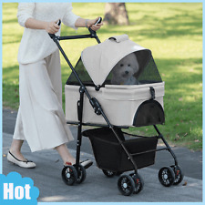 Large Pet Stroller Dog Cat Puppy Pram Pushchair Travel Cart Jogging Carrier