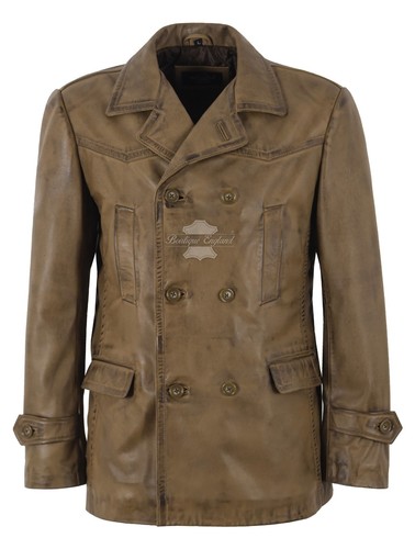 Men vintage leather jacket - men's,