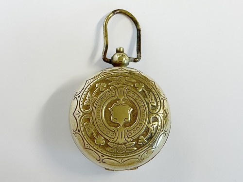 Antique brass sovereign coin - brass,