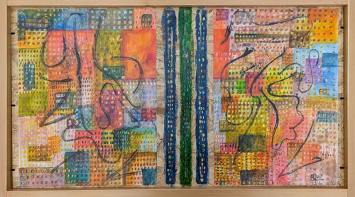Painting two lovers in - lovers,