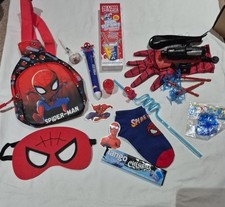 Spiderman Gift Set Bag Straw Pen Stickers Blaster & More Kids Boys Girls Set