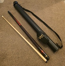 Pot Black Billiards Pool Cue Stick Red/Black 58” Viper Q Vault Case Pro Series