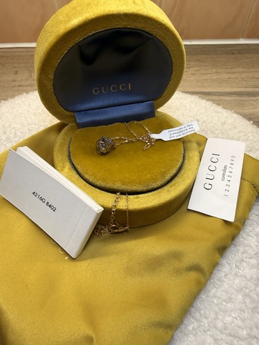 Gucci lion head necklace 18k - gucci,