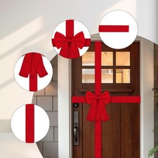 Christmas Cabinet Door Ribbon