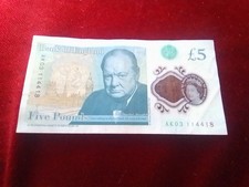 5 Pound Note Ak03 Serial Number Ak03 114418 Consecutive Numbers