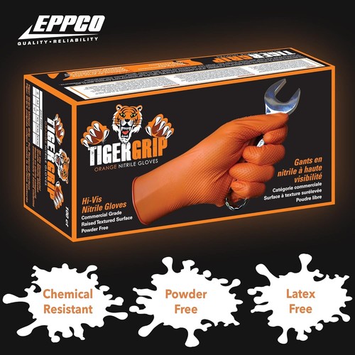 Tiger grip orange nitrile - tiger,