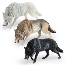 North American Wolf Figure Simulation Solid Wild Animal Figurine EducationalToys
