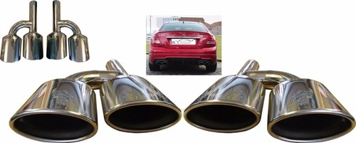Quad oval chrome exhaust - chrome, pipe