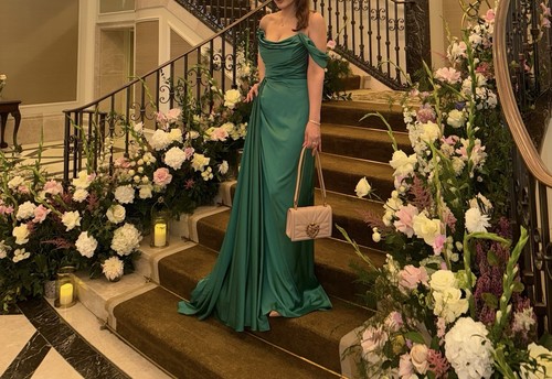 Emerald green off shoulder - emerald,