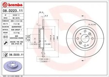 2x Brake disc solid 08.D223.11 BREMBO for MAZDA 2 Hatchback MX-5 IV