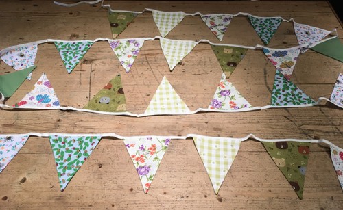 Handmade double sided bunting - double,