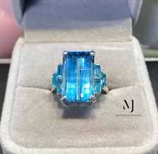 Natural Swiss Blue Topaz Ring