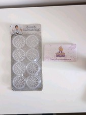 Chair Leg Floor Protectors x8 Silicone Castor Cups Clear Furniture Feet Cover UK