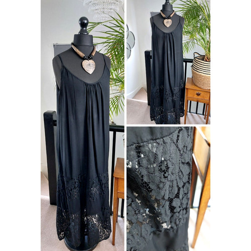 Black dress ladies maxi long - ladies,