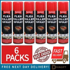 6 x RENTOKIL FLEA KILLER SPRAY