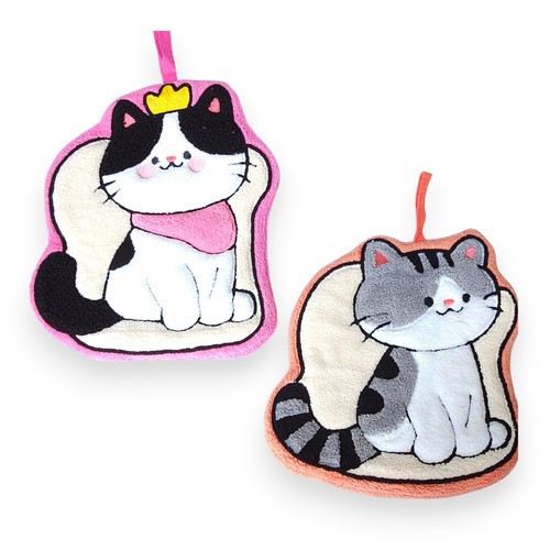 Cat hand towel - hand, hanging