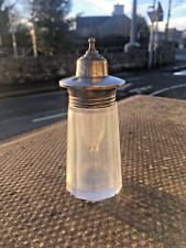 FACETED DUSTING TALC POWDER POT 2 BOTTLES IN 1 SHAKER JAR VANITY DRESSING TABLE