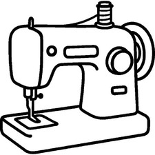'Sewing Machine' Unmounted Rubber Stamp (RS056909)