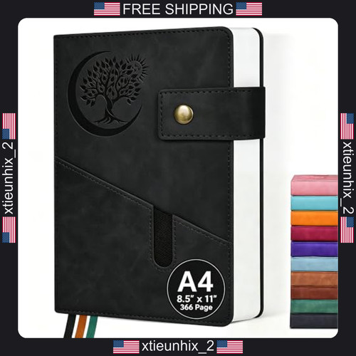 Leather notebook journal - journal, a4