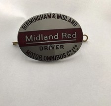Midland Red Birmingham Bus Coach Conductor & Driver Hat Cap Jacket Uniform Badge