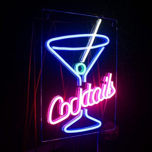 Cocktails led neon - cocktails, wall