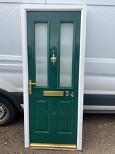 Used Upvc Green Front,Back,Garage,Mancave Composite Door