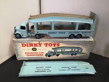 P648-DINKY No582 PULLMORE CAR TRANSPORTER AND No794 LOADING RAMP WITH BOX