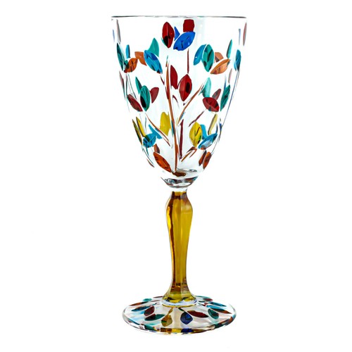 Murano glass wine multi yellow - multi,