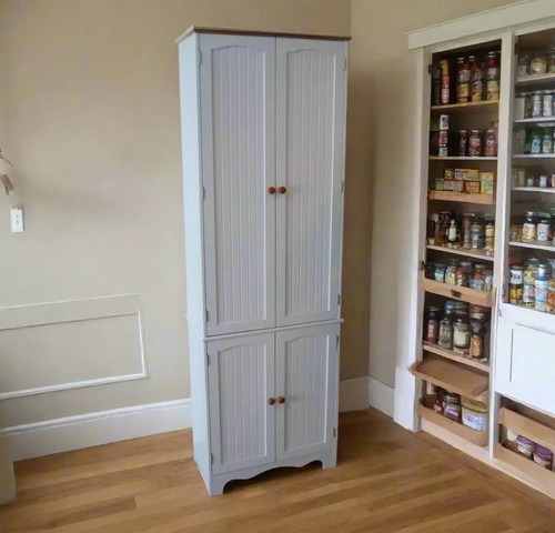 White tall kitchen - white,