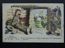 WW1 No.2 F Mackain SKETCHES OF TOMMY'S LIFE Wartime Comic illustration c1917 PC