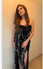 ZARA Sequin Velvet Midi Dress