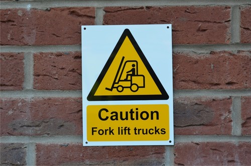 Caution fork lift trucks - fork,