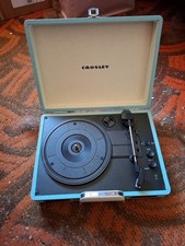 Blue crosley bluetooth briefcase record player 