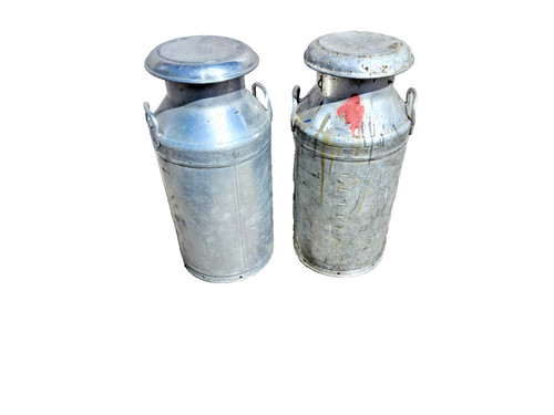 Antique rustic aluminium milk - aluminium,