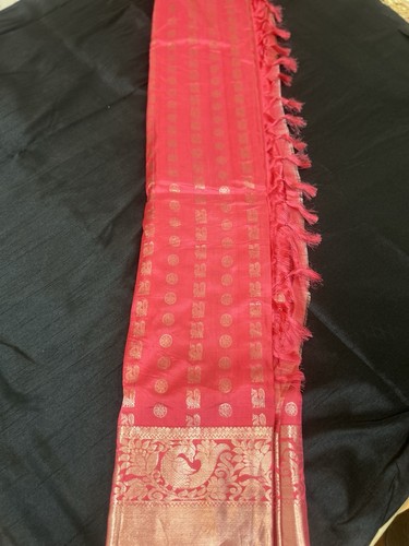 Dark pink saree with blouse - saree, no