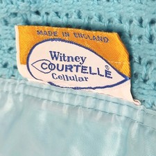 Witney Honeycombe Courtelle Blue  Cellular Blanket Throw- Double (2)
