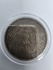 1934 G-5 Reichsmark Germany Silver Coin