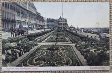 1904 Eastbourne Burlington Hotel & Carpet Gardens, Seafront, Street Scene, PC