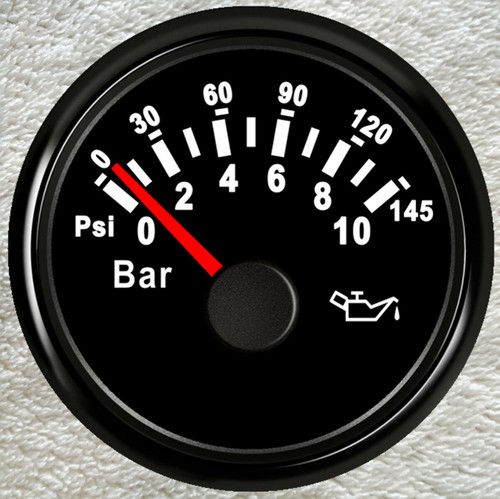 52mm black oil pressure - black,
