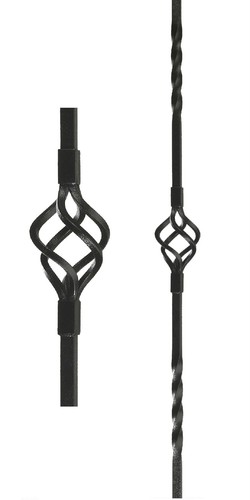 Deluxe 85cm black metal stair - metal,
