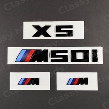 X5 M50i Gloss Black Badges for