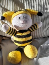 Knitted bumble bee - bee, soft