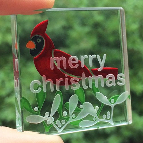 Christmas glass decoration - glass,