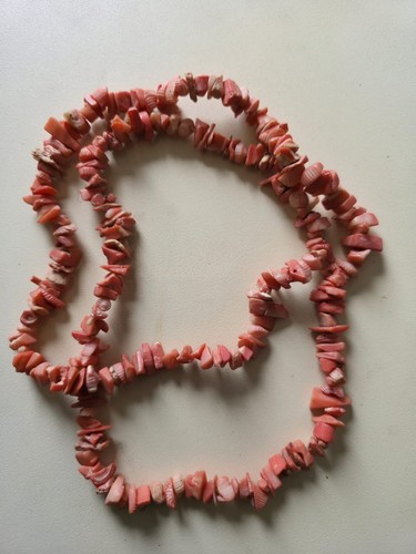 Antique coral beads chips - beads,