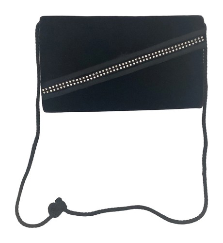 Black velvet evening clutch - velvet,