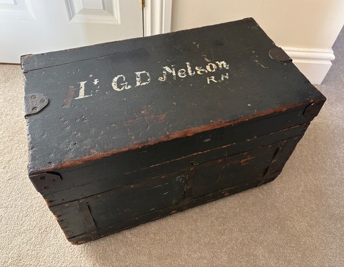 Naval officers wooden chest - officers,