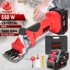 550W Cordless Electric Sheep Shearing Clippers Shears 3500RPM with 2 Battery Set