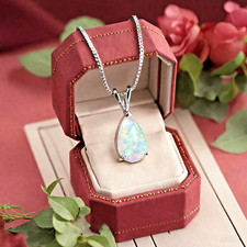 Opal Pendant Necklace -