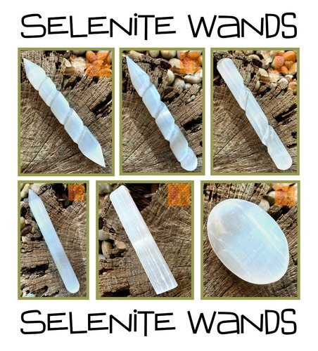 Selenite crystal healing wands - selenite,